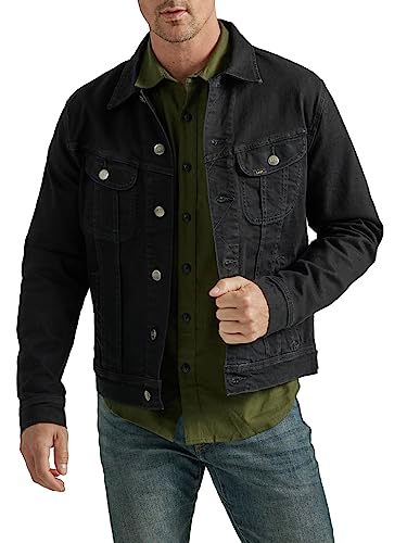 Lee Herren Legendary Classic Rider Jacket Jeansjacke, Überfärbtes Schwarz, XL von Lee