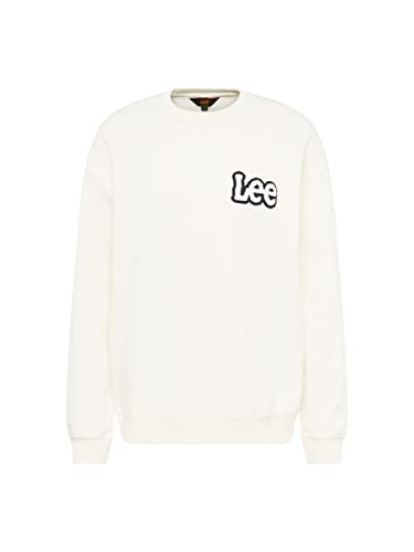 Lee Men's Loose Crew SWS Sweatshirt, Ecru, Large von Lee