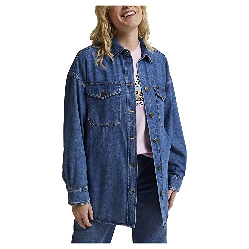 Lee Women's Shacket Jacket, Hazy Indigo, X-Large von Lee