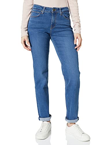 Lee Damen Marion Straight Jeans, MID ADA, W28 / L31 von Lee