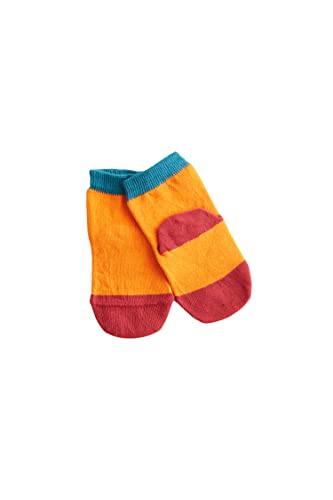 Leela Cotton 2 Paar Baby Kinder Socken Bio-Baumwolle 3307 (15-17, Orange-kirschrot-petrol) von Leela Cotton