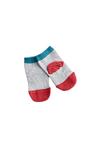 Leela Cotton 2 Paar Baby Kinder Socken Bio-Baumwolle Unisex 3307 (24-26, Grau-kirschrot-petrol) von Leela Cotton