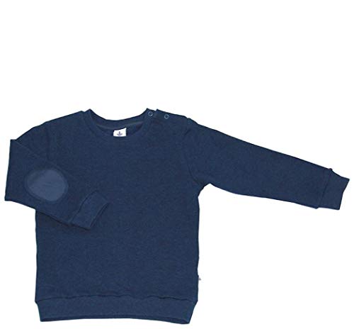 Leela Cotton Baby Kinder Sweatshirt Piquestoff Bio-Baumwolle Langarmshirt (128, Indigo) von Leela Cotton