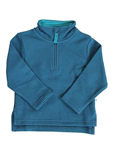 Leela Cotton Baby Kinder Troyer Bio-Baumwolle Piquestoff Sweatshirt Langarmshirt (116, blau - Donau) von Leela Cotton