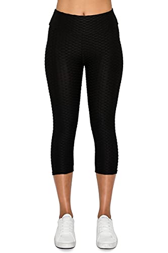 Leggings Depot ActiveFlex Active Leggings für Damen, hohe Taille, 12,7 cm Taillenbund, erhältlich in Übergröße, Schwarz, Groß von Leggings Depot