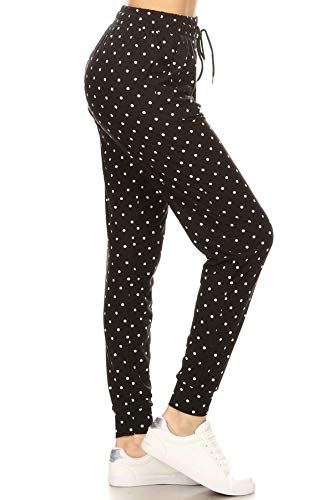 Leggings Depot Damen-Leggings mit, einfarbig, mit Print, Activewear, Jogginghose, Sweatpants, mit Bündchen - Pink - X-Groß von Leggings Depot