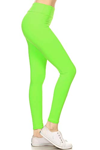 Depot Leggings mit hoher Taille, für Yoga, weich, in 40 Farben erhältlich - grün - Mehr Größe (Large - 2X/Größe 44 DE/52 DE) von Leggings Depot