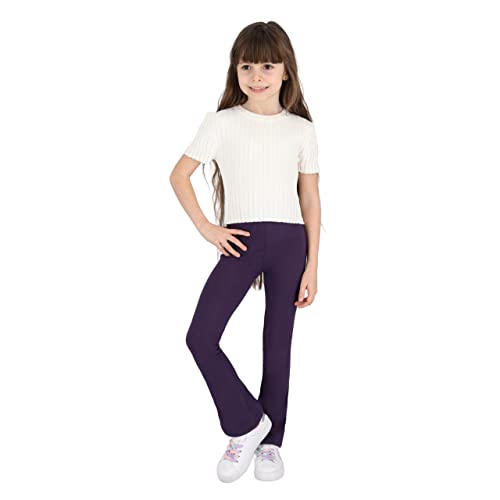 Leggings Empire Schlaghosen Mädchen Kinder Leggings Mit Weitem Bein | Baumwollhosen Elastische Flared Leggings Slim Fit Tanzhosen Jogahosen | Lange Leggings Mädchen Größen 6-13 Jahre von Leggings Empire