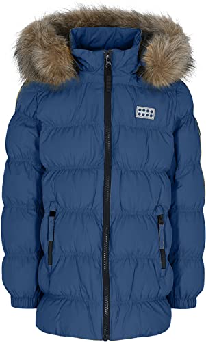 LEGO Wear Mädchen Wear Winterjas voor meisjes, Parka, gewatteerde jas, waterafstotend, Winddicht, warm Jacke, Dunkle Blau, 116 EU von LEGO