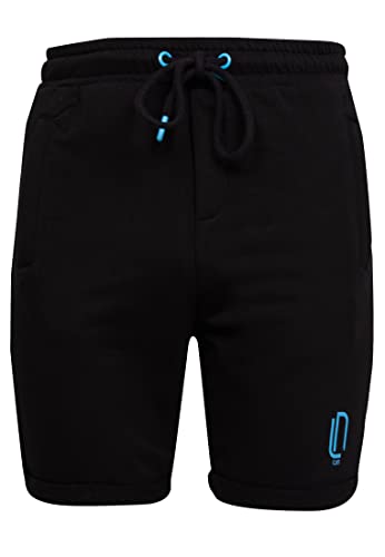 Leif Nelson Herren Jogging Shorts Kurze Trainingshose Sporthose Slim Fit Männer Kurze Fitnesshose Jogginghose Fitness-Short für Training Sport Bodybuilding LN8299; L; Schwarz-Türkis von Leif Nelson