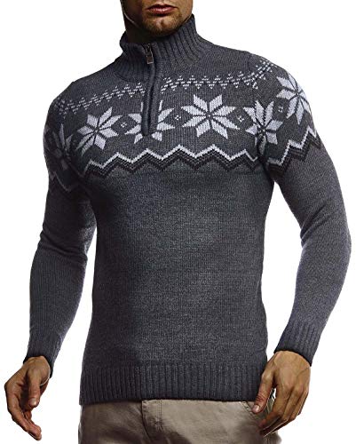 Leif Nelson Herren Strickpullover Pullover Norwegerpullover Winterpullover Norweger Muster Grobstrickpullover Männer Pulli für Weihnachten Winter SIM Fit LN20758 M Anthrazit Leif Nelson Herren Strickpullover Pullover Norwegerpullover Winterpullover Norweger Muster Grobstrickpullover Männer Pulli für Weihnachten Winter SIM Fit LN20758 M Anthrazit von Leif Nelson