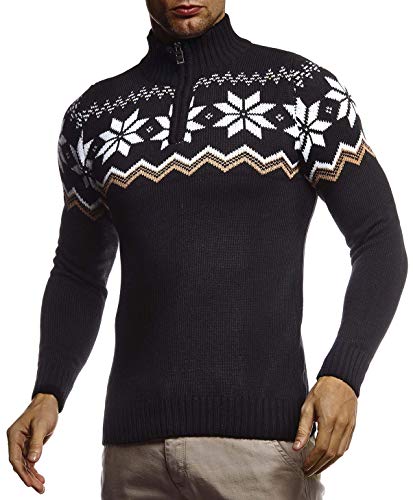 Leif Nelson Herren Strickpullover Pullover Norwegerpullover Winterpullover Norweger Muster Grobstrickpullover Männer Pulli für Weihnachten Winter SIM Fit LN20758 XXL Schwarz Leif Nelson Herren Strickpullover Pullover Norwegerpullover Winterpullover Norweger Muster Grobstrickpullover Männer Pulli für Weihnachten Winter SIM Fit LN20758 XXL Schwarz von Leif Nelson