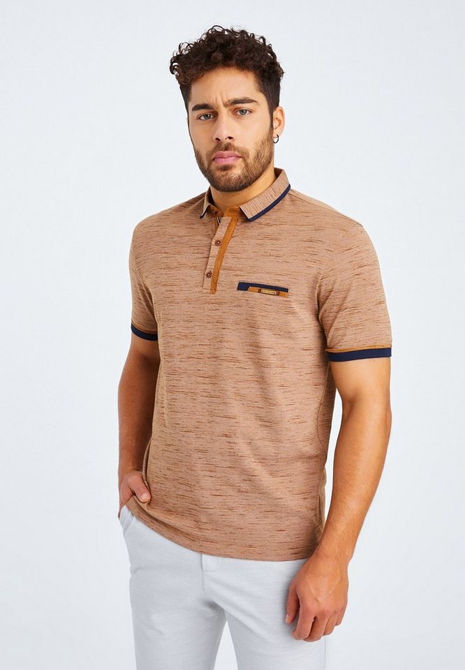 Leif Nelson Poloshirt Herren T-Shirt Polo LN-55550 von Leif Nelson