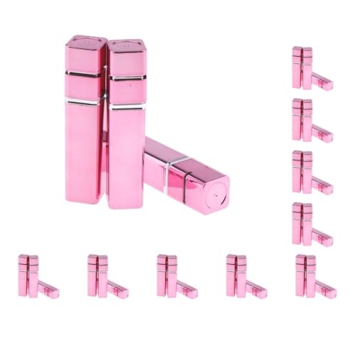 10 Set 3 Stück leere Lippenstift Tube Lippenbalsam Behälter DIY Kosmetik Make-up Werkzeuge, Rosa, Stil 4 von Leisurealeaneag