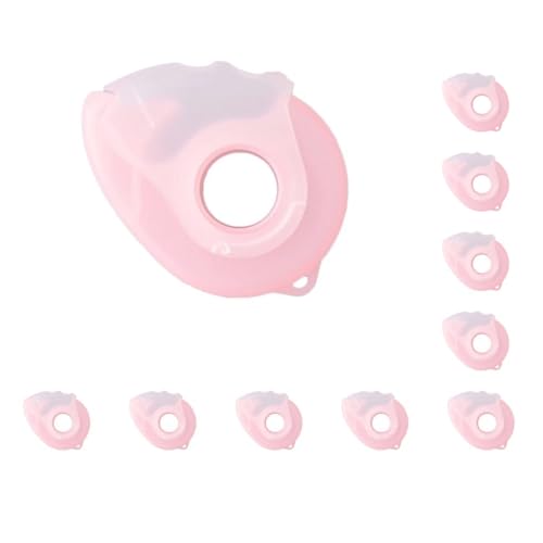 10 Set Klebebandabroller Cutter Halter Werkzeug Handheld Donut Tape Spender Pink 7 x 6 x 2,5 cm von Leisurealeaneag