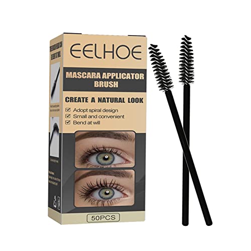 50 Stück Wimpern-Mascara-Bürsten für Wimpernverlängerung, Salon von Leisurealeaneag