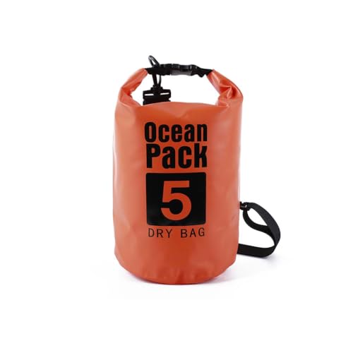 Leisurealeaneag Wasserdichte Taschen, multifunktionaler Outdoor-Rucksack, Ausrüstung, Kajak, Rafting, Tasche, Herren, Pool, Strand, Wasser, Orange, 20 l Schultern von Leisurealeaneag