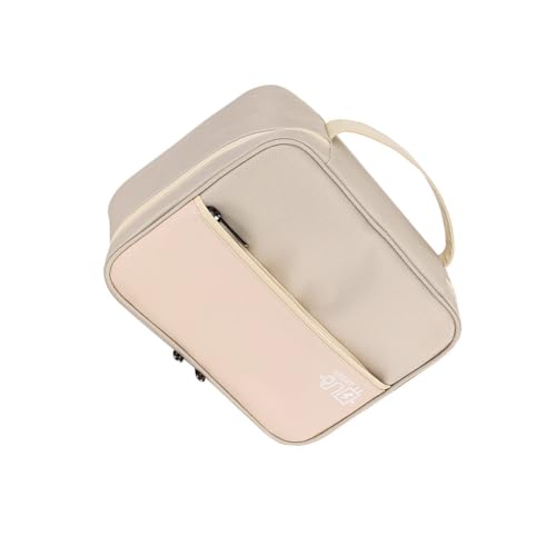 Tragbare Kabeltasche mit Griff, Tragetasche, Powerbank, Maus, Aufbewahrungstaschen, Elektronik-Organizer für Outdoor-Reisen, Beige von Leisurealeaneag