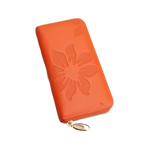 Lejdi Abendtaschen for Damen, Geldbörsen, Kartenetuis aus echtem Leder, Business-Geldbörsen, Geldklammern, Handtaschen (Color : Orange) von Lejdi