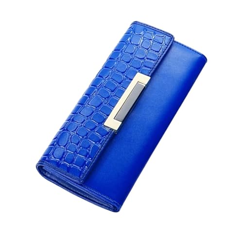 Lejdi Damen-Business-Geldbörsen aus echtem Leder, Geldscheinklammern, Münzgeldbörsen, Kartenetuis, Handtaschen (Color : Blue) von Lejdi