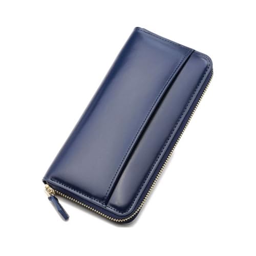 Lejdi Damen-Geldscheinklammern, Business-Geldbörsen, echtes Leder, Kartenetuis, Handtaschen, Geldtaschen, Münzbörsen, 7,7 Zoll (Color : Blue) von Lejdi