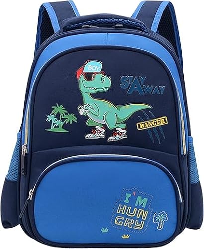 Lengender Rucksack für Jungen, Grundschultasche, Dinosaurier, mit Lunchtasche, Federmäppchen, Schultaschen für Kinder, E, 46*30*18cm, Casual von Lengender