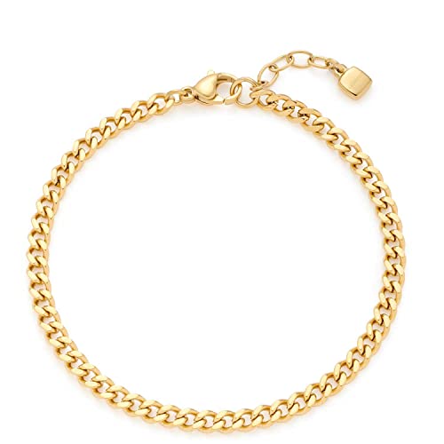 Leonardo Ciao Marie Armband, Armschmuck aus Edelstahl, gold Ionenplattierung, 17,5-20 cm, Ankerkette, Panzer-Kette Damen Schmuck, 022918 von Leonardo Jewels