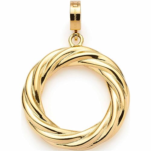 Leonardo Jewels Clip&Mix Madika Anhänger aus Edelstahl IP Gold, goldfarbener Kettenanhänger in Kordel-Optik, Schmuck Geschenk für Frauen, 023278 von Leonardo Jewels