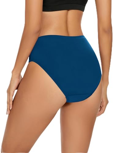 Leovqn Period Bademode, auslaufsicher, Menstruations-Bikini, wasserdichte Unterseite, UPF 69+, Schwimmkurz, Leichter Durchfluss – Teenager, Mädchen, Damen, Blau Grün, S von Leovqn