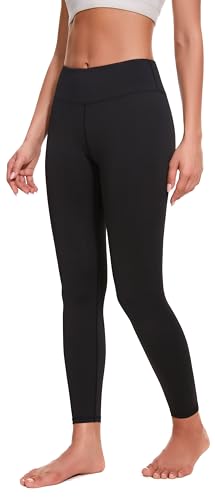 Leovqn Damen Sport Leggings Blickdicht Dehnbar Sporthose Hohe Taille Yoga Leggings für Trainieren Laufen Matt Schwarz S von Leovqn