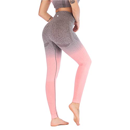 Leoyee Damen Sports Leggings Yogahose Nahtlose High Waist Training Hip-up Fitnesshose Workout Laufhose von Leoyee