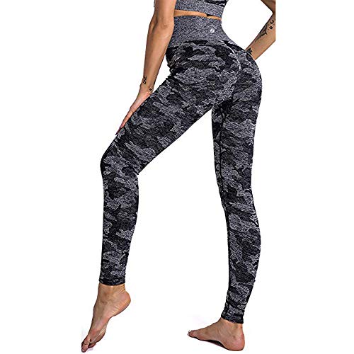 Leoyee Damen Sports Leggings Yogahose Nahtlose High Waist Training Hip-up Fitnesshose Workout Laufhose von Leoyee