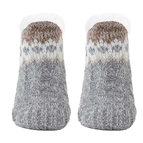 Bodensocken für den Winter - Weiche und warme Lammwollsocken mit Anti-Rutsch-Gripper,Damenbekleidung für Spielzimmer, Esszimmer, Wohnzimmer, Schlafzimmer, Arbeitszimmer Leryveo von leryveo