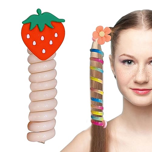 Haargummis ohne Beschädigung, Pferdeschwanzhalter für Teenager, Stilvolle und wasserfeste Haargummis, Twisty-Haargummi, transparente Spiral-Haargummis, Haar-Accessoires für Kinder Leryveo von Leryveo