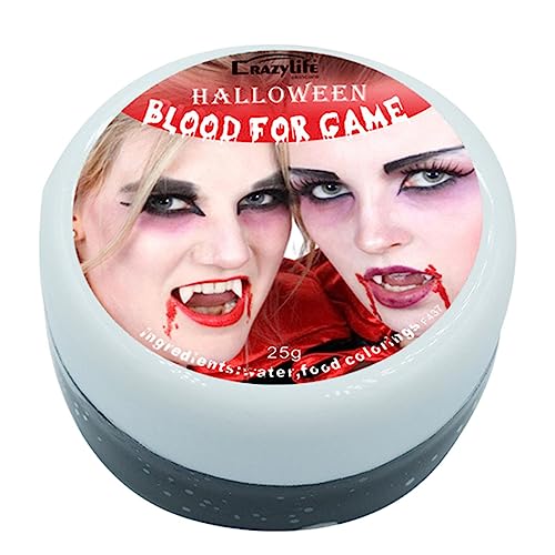 Halloween Fake Plasma | Geronnenes Blutgel | Halloween geronnenes Blut 25g | Realistisches Kunstblut Halloween | Geronnenes Blutgel mit Schorf, realistisch waschbar von leryveo