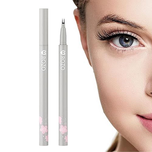 Wasserfester Double Claw Eyeliner | Natürlicher Wimpernstift mit doppelter Spitze für den unteren Wimpernbereich | Flüssiger Eyeliner-Stift | Schwarzbrauner flüssiger Liner Make-up Künstler Anfänger von leryveo