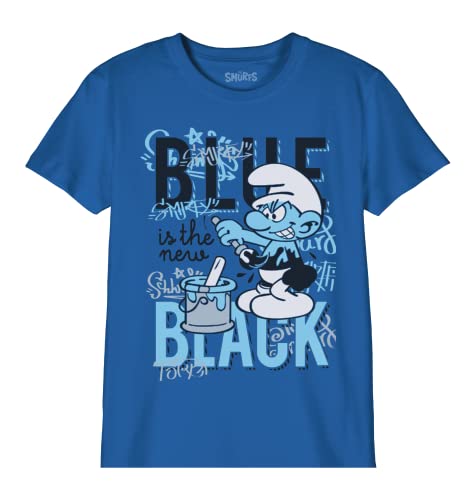 Les Schtroumpfs Jungen Bosmurfts004 T-Shirt, Cobalt, 12 Jahre von Les Schtroumpfs