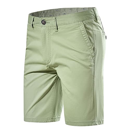 Les umes Shorts Klassische Bermuda Chino Herren Stretch Bequem Ohne Kneifen Angepasster Schnitt Shorts Sho001Gn34 von Les umes