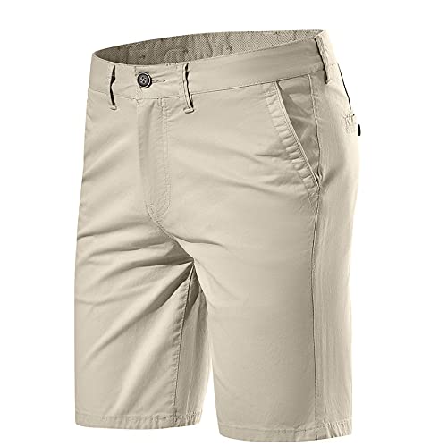 Les umes Shorts Klassische Bermuda Chino Herren Stretch Bequem Ohne Kneifen Angepasster Schnitt Shorts Sho001Kh32 von Les umes