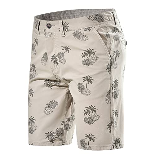 Les umes Shorts Klassische Bermuda Chino Herren Stretch Bequem Ohne Kneifen Angepasster Schnitt Shorts Sho001KhP36 von Les umes