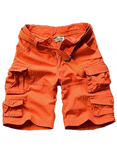 Letuwj Herren Cargo Shorts Vintage Kurze Hose Sommerhose Cargoshorts mit Taschen Orange XL Letuwj Herren Cargo Shorts Vintage Kurze Hose Sommerhose Cargoshorts mit Taschen Orange XL von Letuwj