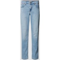 Levi's® 300 Straight Fit Jeans mit Knopfverschluss Modell 'BOYFRIEND' in Blau, Größe 28/30 von Levi's® 300