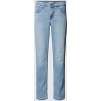 Levi's® 300 Straight Fit Jeans mit Knopfverschluss Modell 'BOYFRIEND' in Blau, Größe 29/30 von Levi's® 300