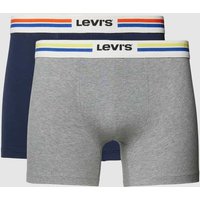 Levi's® Boxershorts mit Label-Bund im 2er-Pack in Marine, Größe XL von Levi's®