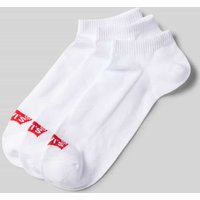 Levi's® Socken mit Label-Detail Modell 'LOW CUT BATWING LOGO' im 3er-Pack in Weiss, Größe 43/46 von Levi's®