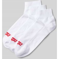 Levi's® Socken mit Label-Detail Modell 'MID CUT BATWING LOGO' im 3er-Pack in Weiss, Größe 39/42 von Levi's®