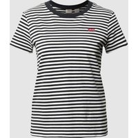 Levi's® T-Shirt aus Baumwolle mit Streifenmuster in Black, Größe M von Levi's®