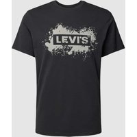 Levi's® T-Shirt mit Label-Print Modell 'RELAXED BABY TAB' in Black, Größe S von Levi's®