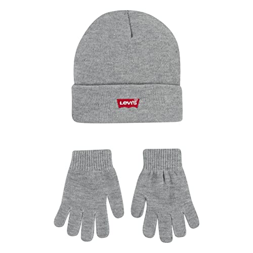 Levi's Kids Unisex Lan Core Batwing Beanie 9a8405 Baskenm tze, Grau, Einheitsgröße EU von Levi's