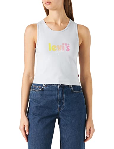 Levi's Damen Graphic Stellar Crop Tank Top, Cali Gradient Tank Arctic Ice, M von Levi's